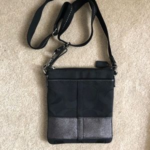 Coach Black and Silver Crossbody